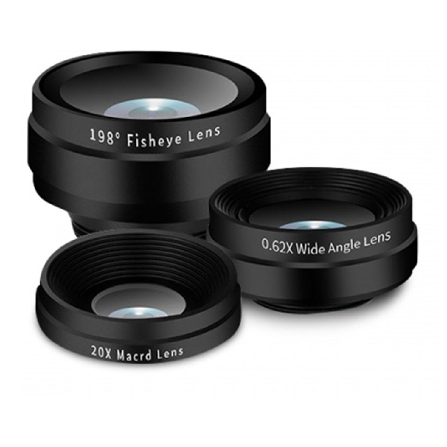 Aquarius Universal 3 In 1 Camera Lens With Fisheye Lens & Wide Angle from B&Q