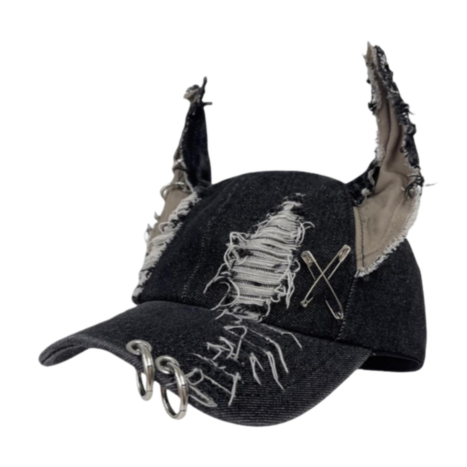 Sharplace Baseball Cap Fantasia Animale Denim Visiera Regolabile Traspirante Stile Gotico Adatto per Donna Uomo Party Cosplay Vita Quotidiana Famiglia