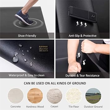 Gxmmat Extra Wide Large Exercise Mat 12'x7'/10'x7/8'x7(7mm), Thick Workout Mats for Home Gym Flooring, High-Density Durable Cardio Mat, Shoe Friendly, Perfect for Plyo, MMA, Jump Rope, Weight, Fitness