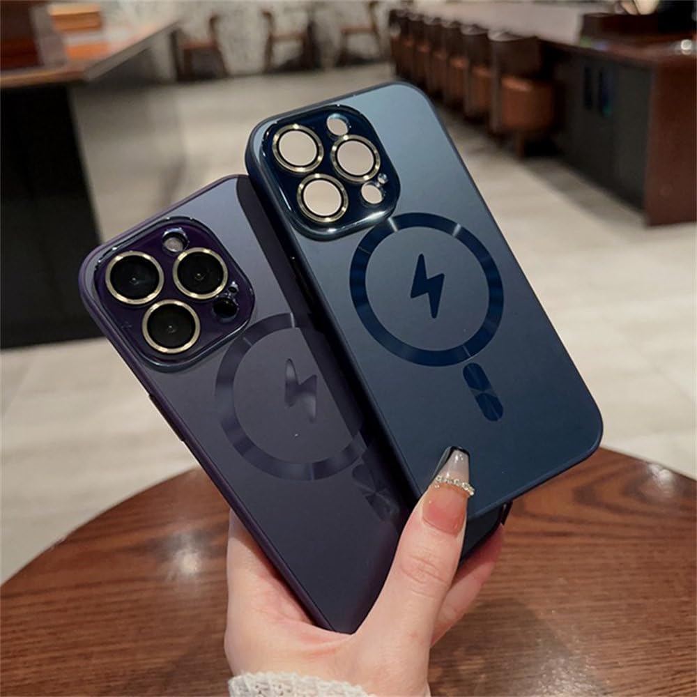 iphone14proMax用ケースカバー黒新品マットワイヤレス充電対応人気 Amazon.co.jp: 高級マット マグネット式 ワイヤレス充電ケース