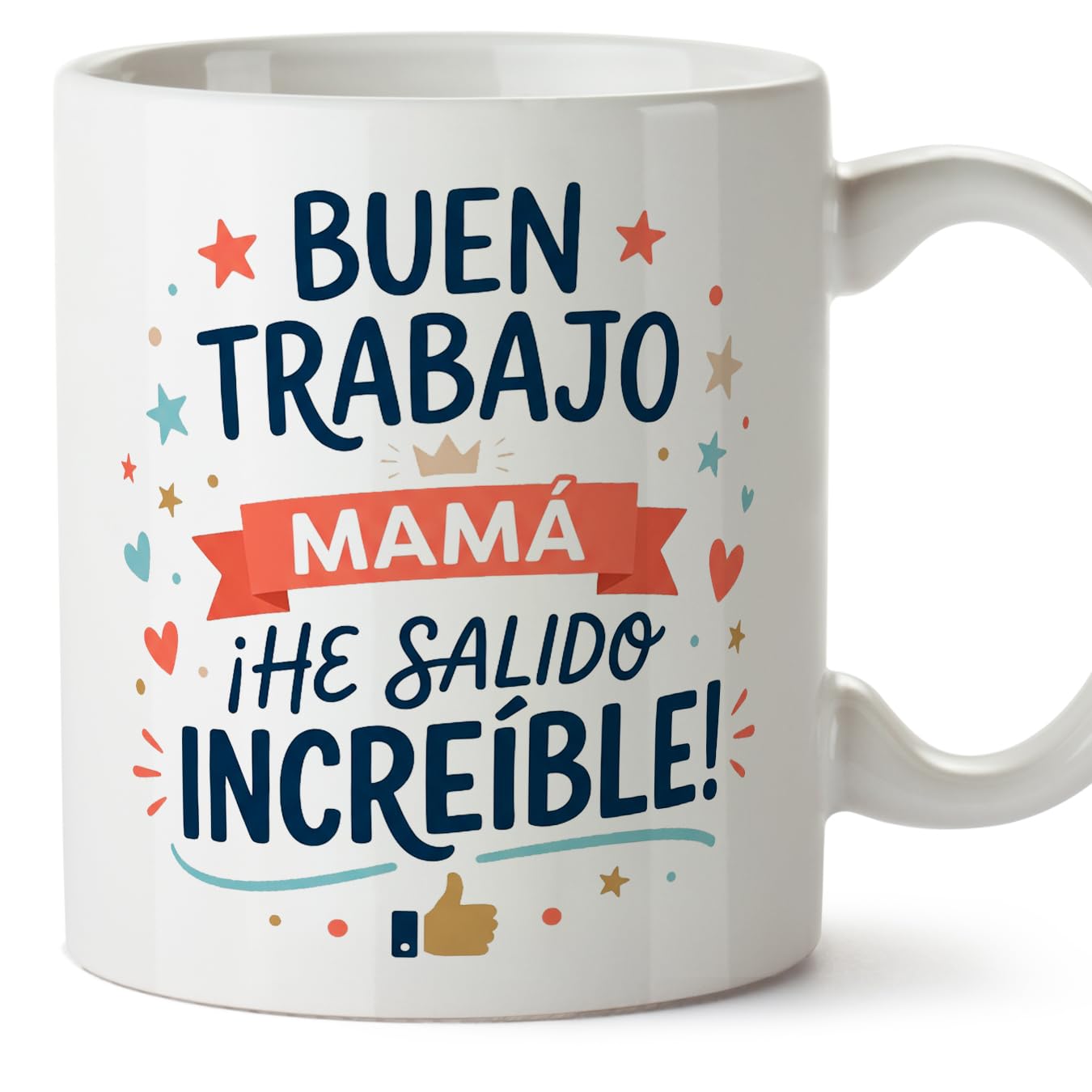 MUGFFINS Taza mamá con frase Para la mejor mamá del mundo en Español | regalo madre | 330 Ml 11 oz | Idea original para regalar | progenitores v3 — view 17