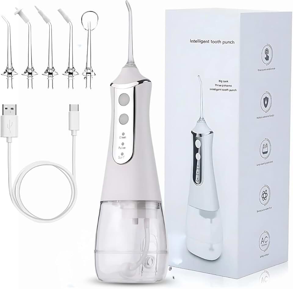 Irrigador Oral Portátil Limpeza Bucal Implante Dental