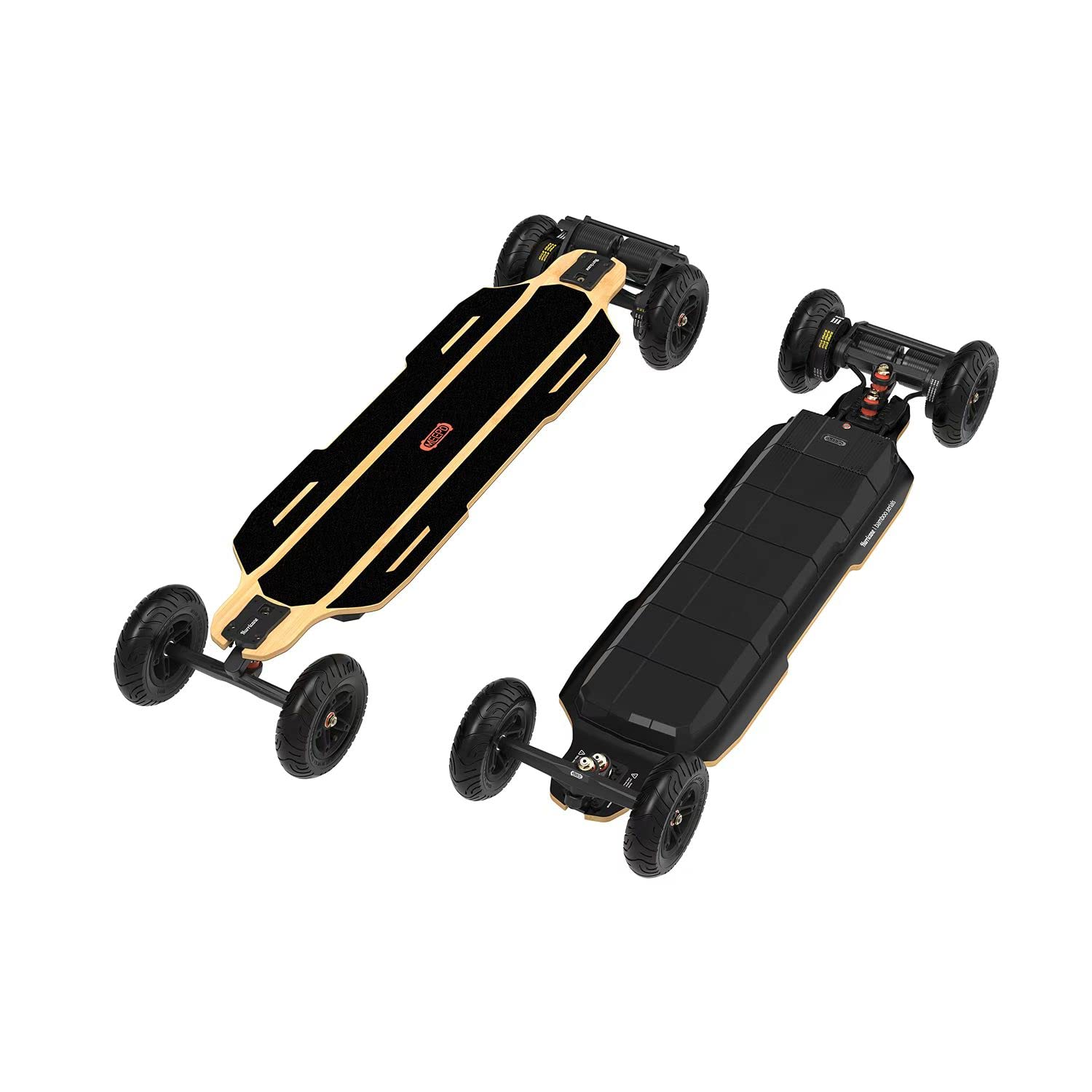 Hurricane Bamboo Pro Off-Road All Terrain Electric Skateboard, Ultra-Long 44 Miles Range Mountain Board, Highest 35MPH Top Speed, 365 Days Warranty, Professional for Adult