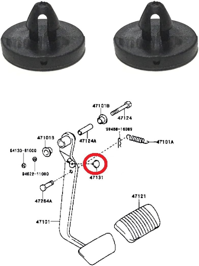 Partsmart Corporation 2 Brake Clutch Cushion Pedal Pad Stop