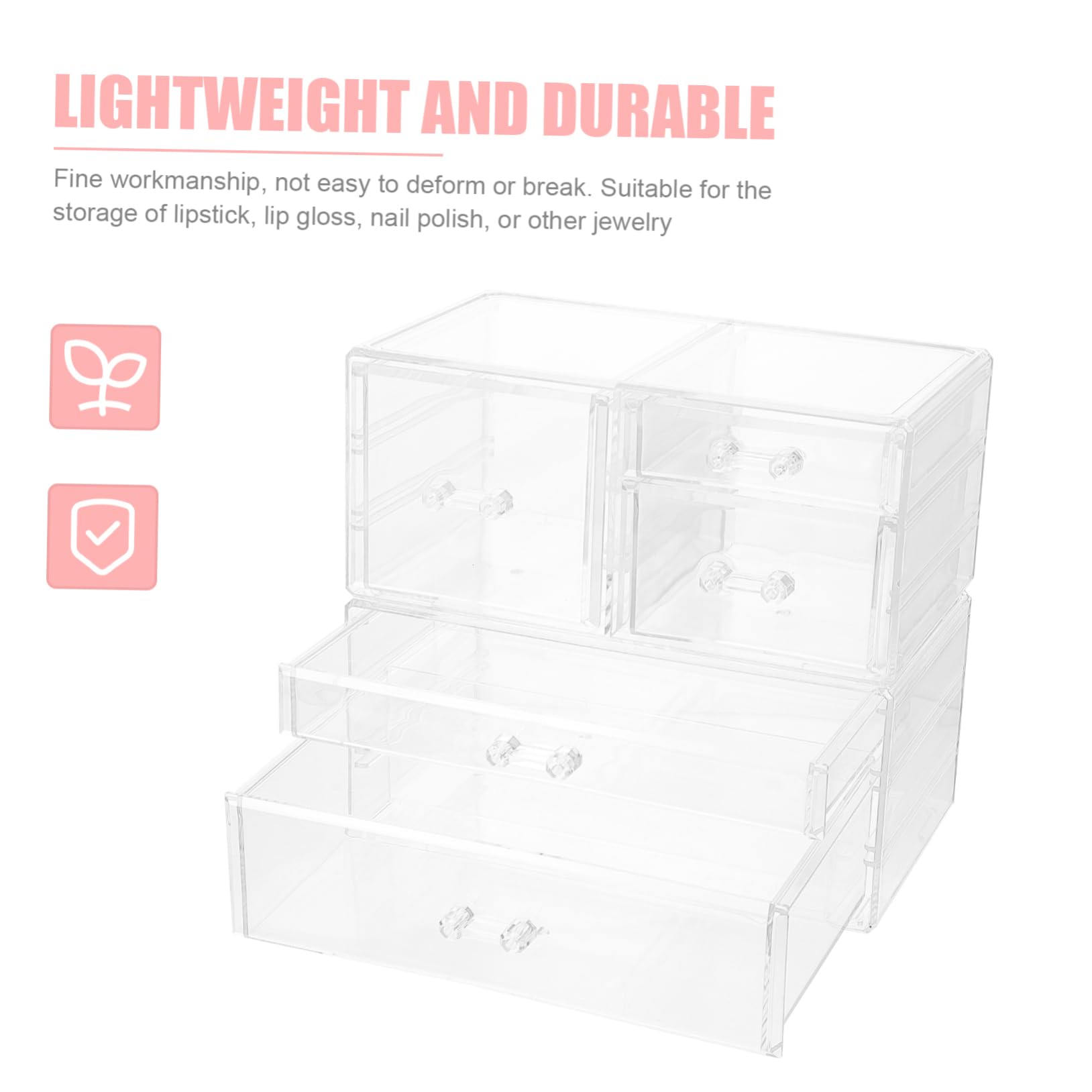 Organizer Cosmetico a Cassetti Ps Trasparente per Trucchi