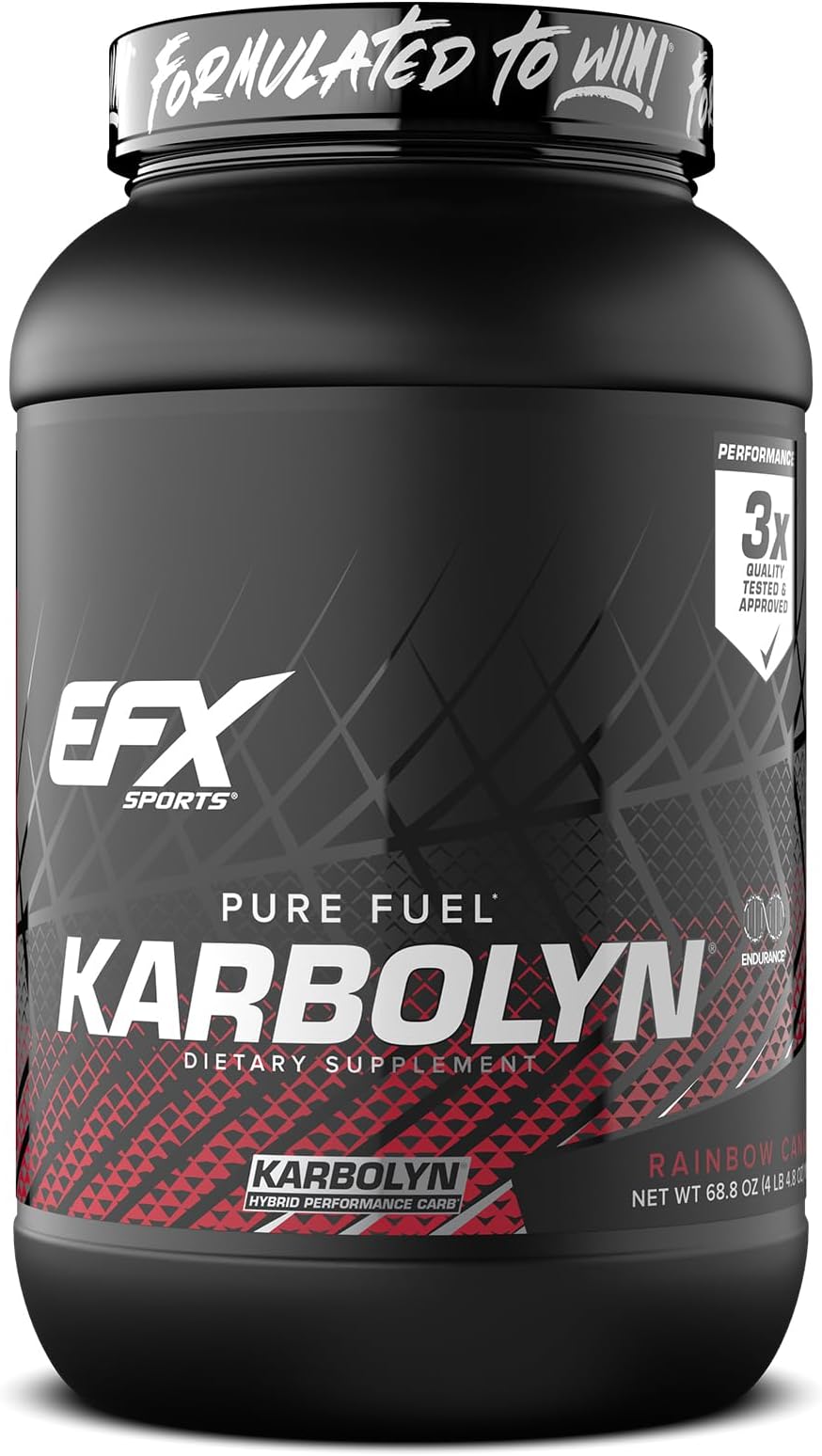 Karbolyn Fuel | Fast-Absorbing Carbohydrate Powder | Carb Load, Sustained Energy, Quick Recovery | Stimulant Free | 35 Servings (Rainbow Candy)
