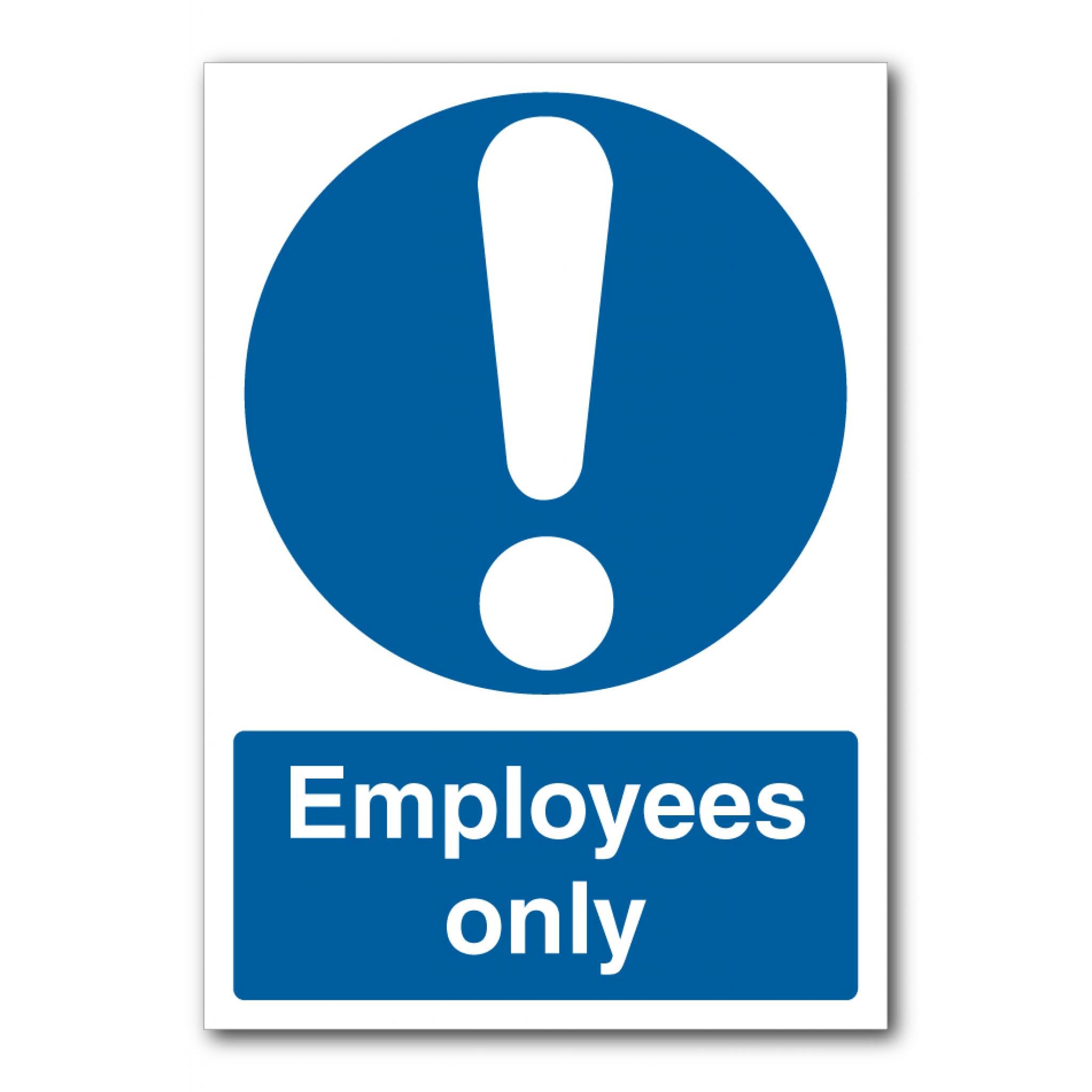 Employees Only Sign, 12x8 Inch Metal Tin Sign, Access Control Plaque for Company Internal Areas and Staff Zones