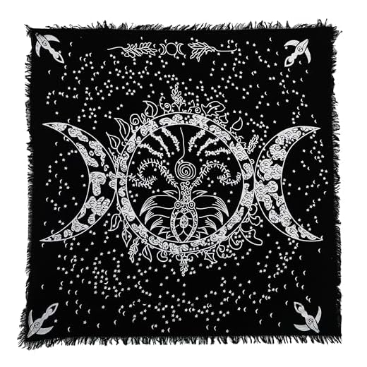 Indian Consigners Triple Moon Goddess Altar Cloth