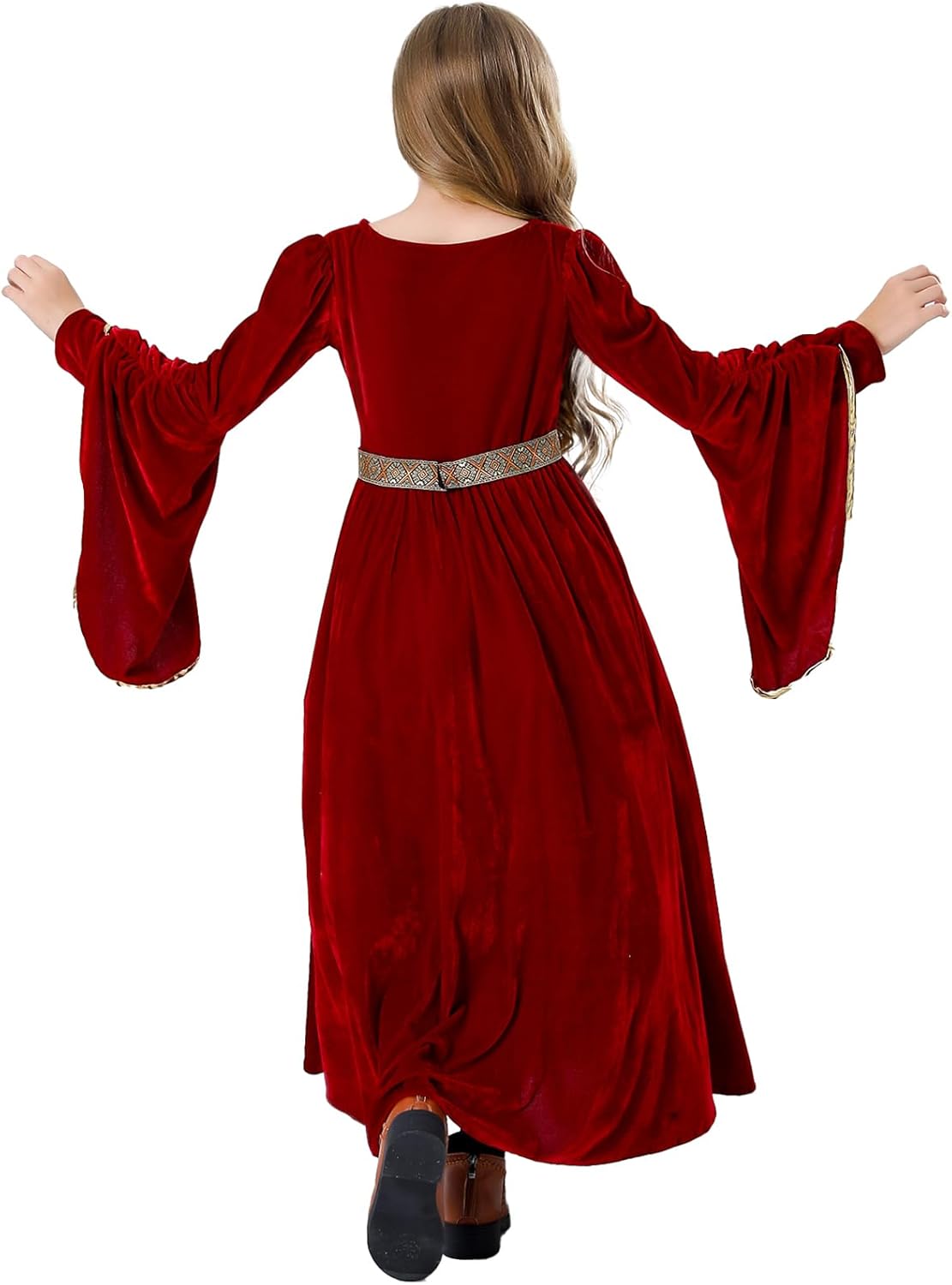 Girls Medieval Renaissance Dress Halloween Princess Costume for Girls Fancy Royal Court Dress Up Outfit - Image 3