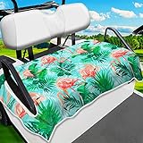 ENYORSEL Golf Cart Seat Covers, 100% Microfiber Golf Cart Seat Towel/Blanket with Flamingos Style, 5