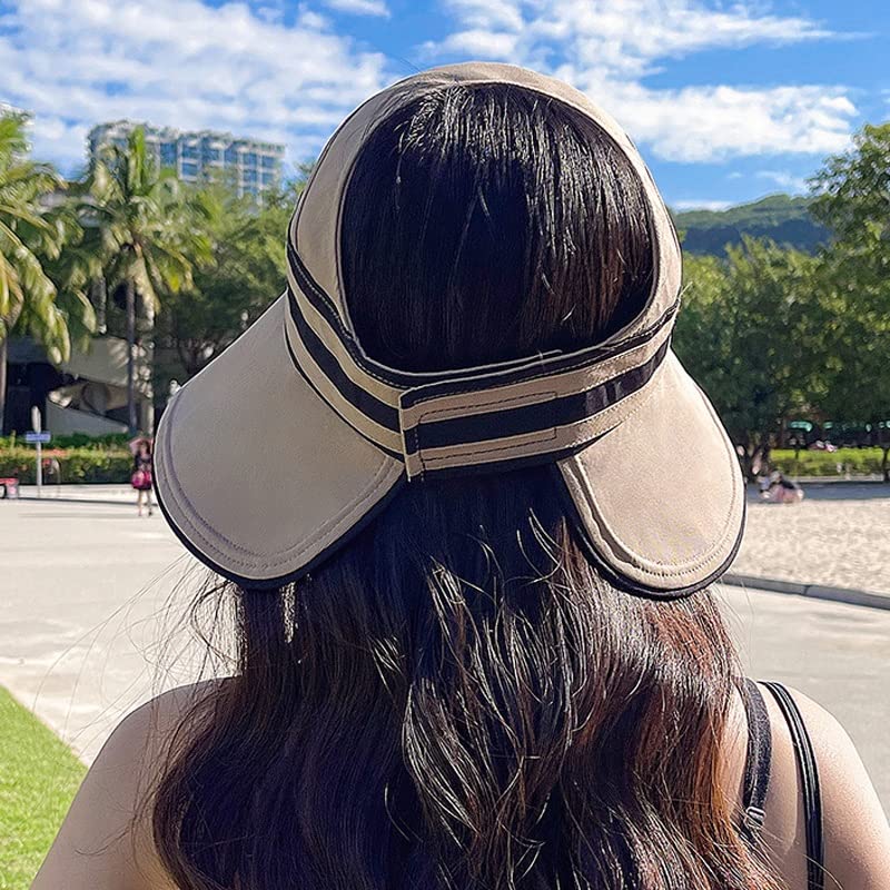Chapeaux d'été pour femmes pliables protégeant le visage du soleil
