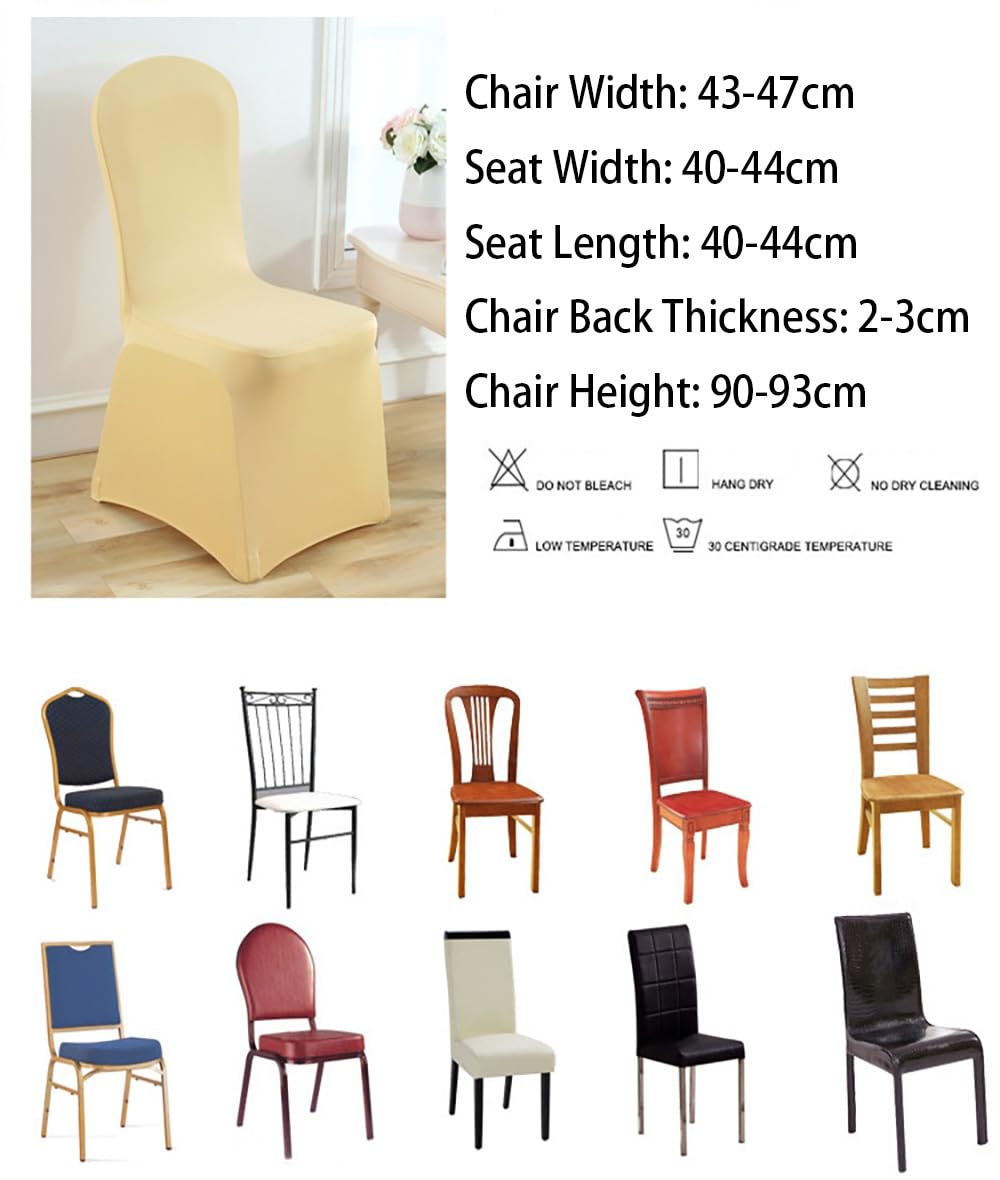 Set di 4 coprisedia lungo elasticizzato, in spandex, antipolvere, per sedie da pranzo, matrimoni, feste (1#)