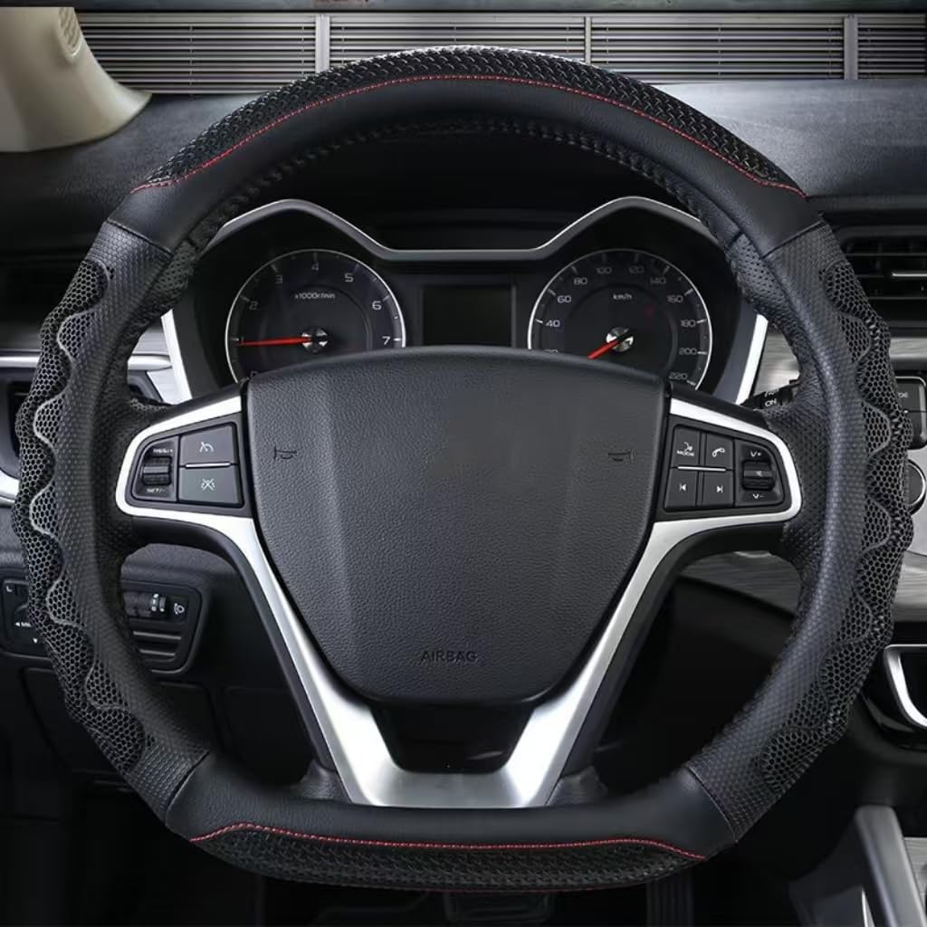 CHOUGONSI Steering Wheel Cover for Mercedes Benz A-Klasse Limousine 4 (IV) V177 AMG I 2019-2023, Steering Wheel Protector Car Handle Wrap Auto Grip Case Non-Slip Durable Protection,Type D