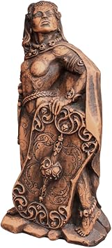 Dryad Design Morrigan Statue 10.75" Large Celtic Goddess Wood Finish