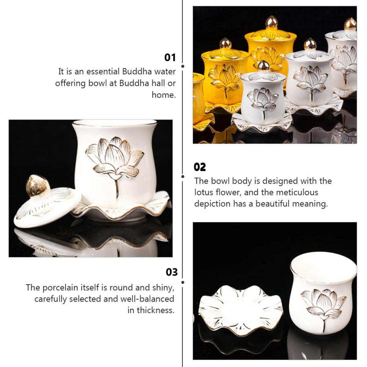 in per Acqua e Fiori Fiore di Loto in Beige Rituale per Offerte Buddiste per Decorazione Domestica