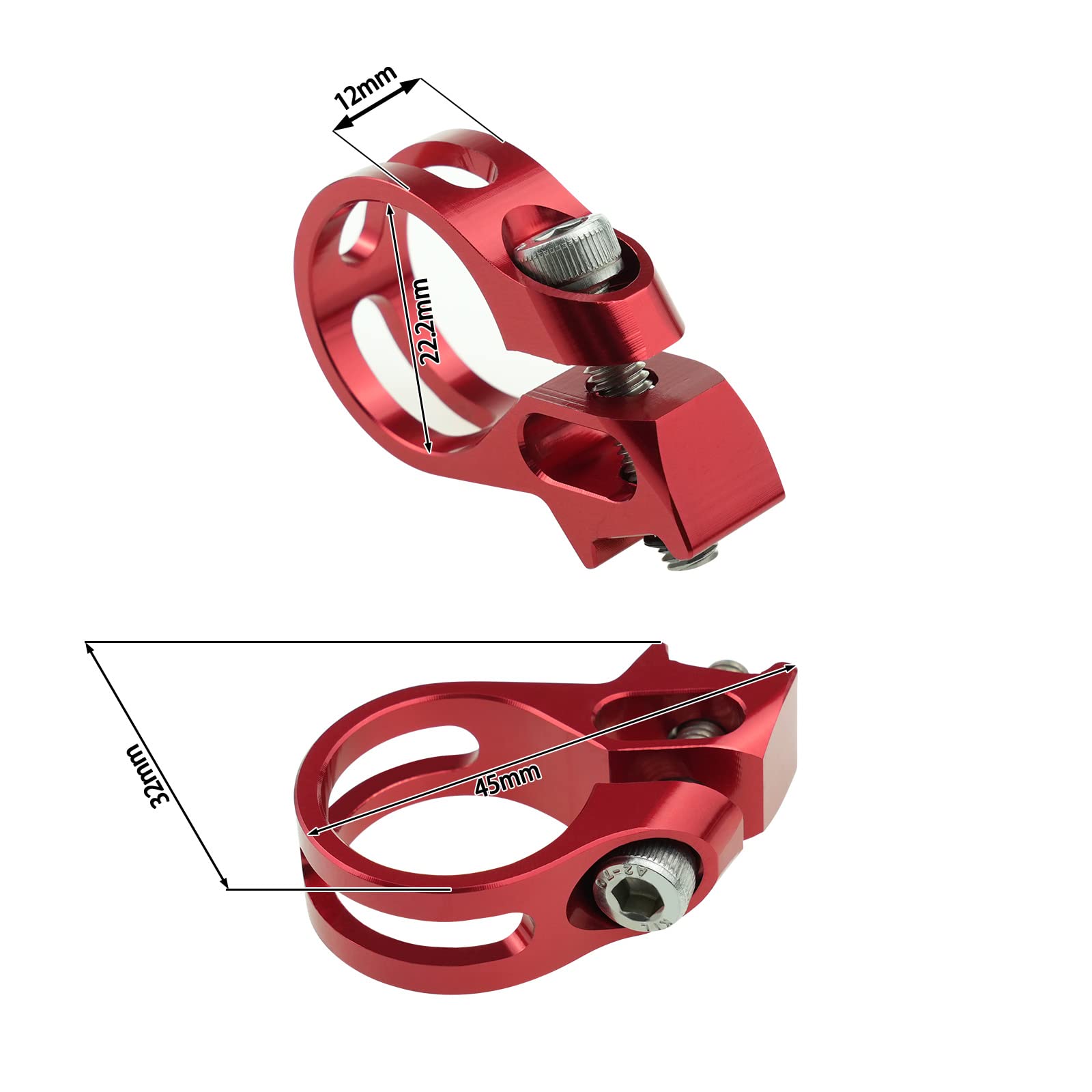 Morsetto Per Leva Cambio Bici In Lega Alluminio – Compatibile SRAM XX, X9, X0, XX1, X01, Eagle E GX, Apertura 22 Mm, Leggero E Nero