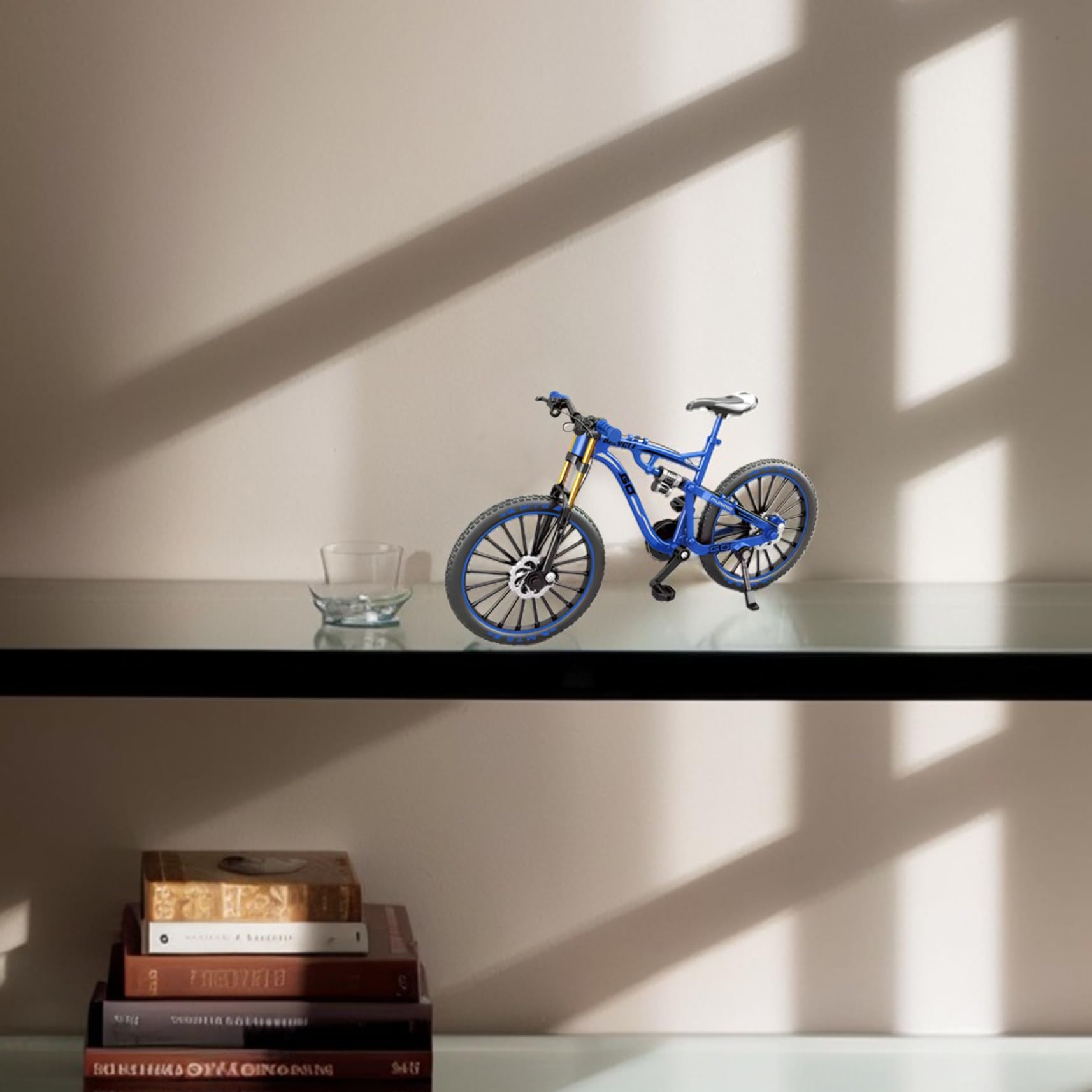 Bide-Doigt 1: 8 Simulation Allaire Alliage BMX Toy Mini BMX Bélo avec pièce Mobile Pliable avec décoration Absorbant Les Chocs pour Les Enfants et Les collectionneurs.
