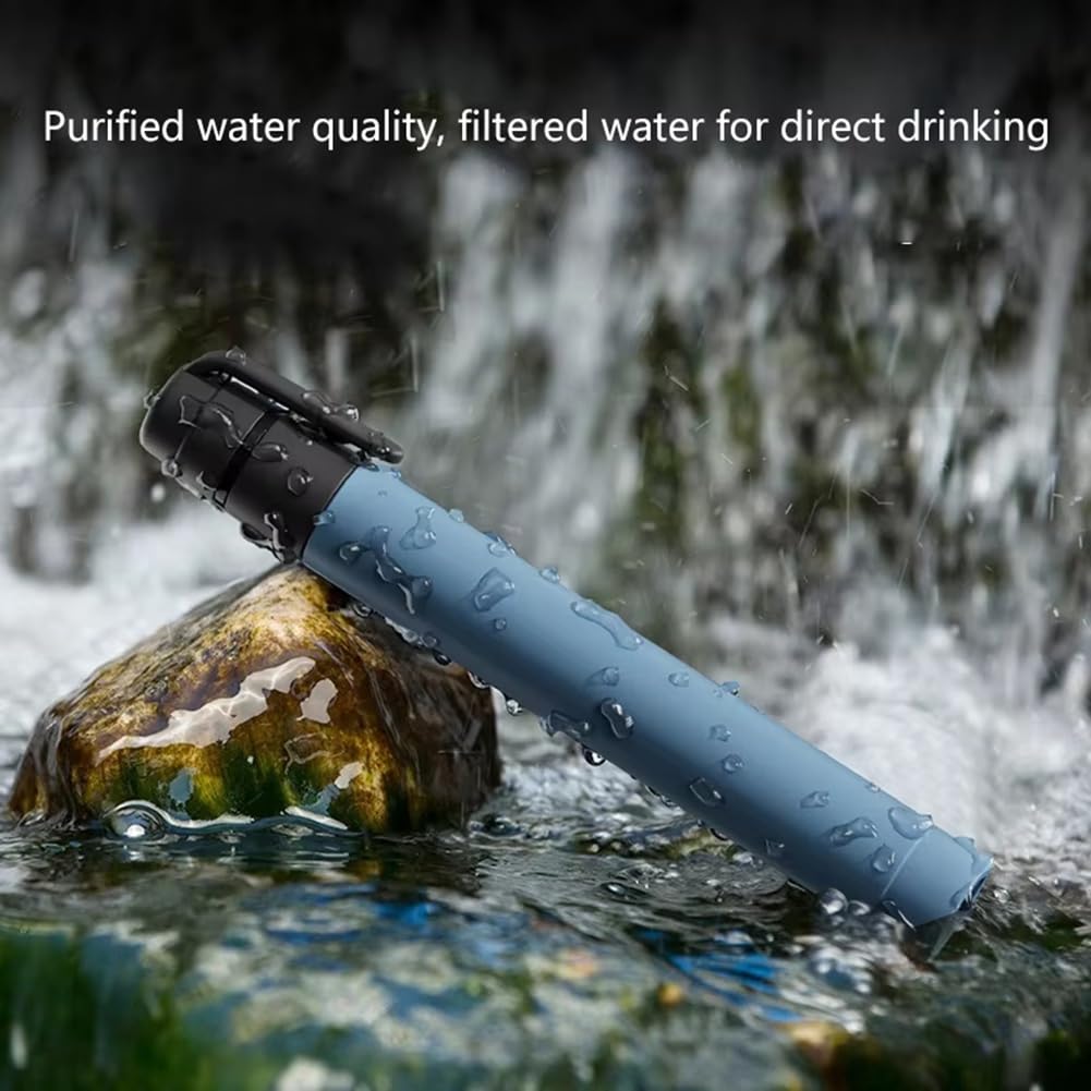 Paille Filtrante Portable pour l'eau, Purificateur d'eau pour Le Camping et la Randonnée