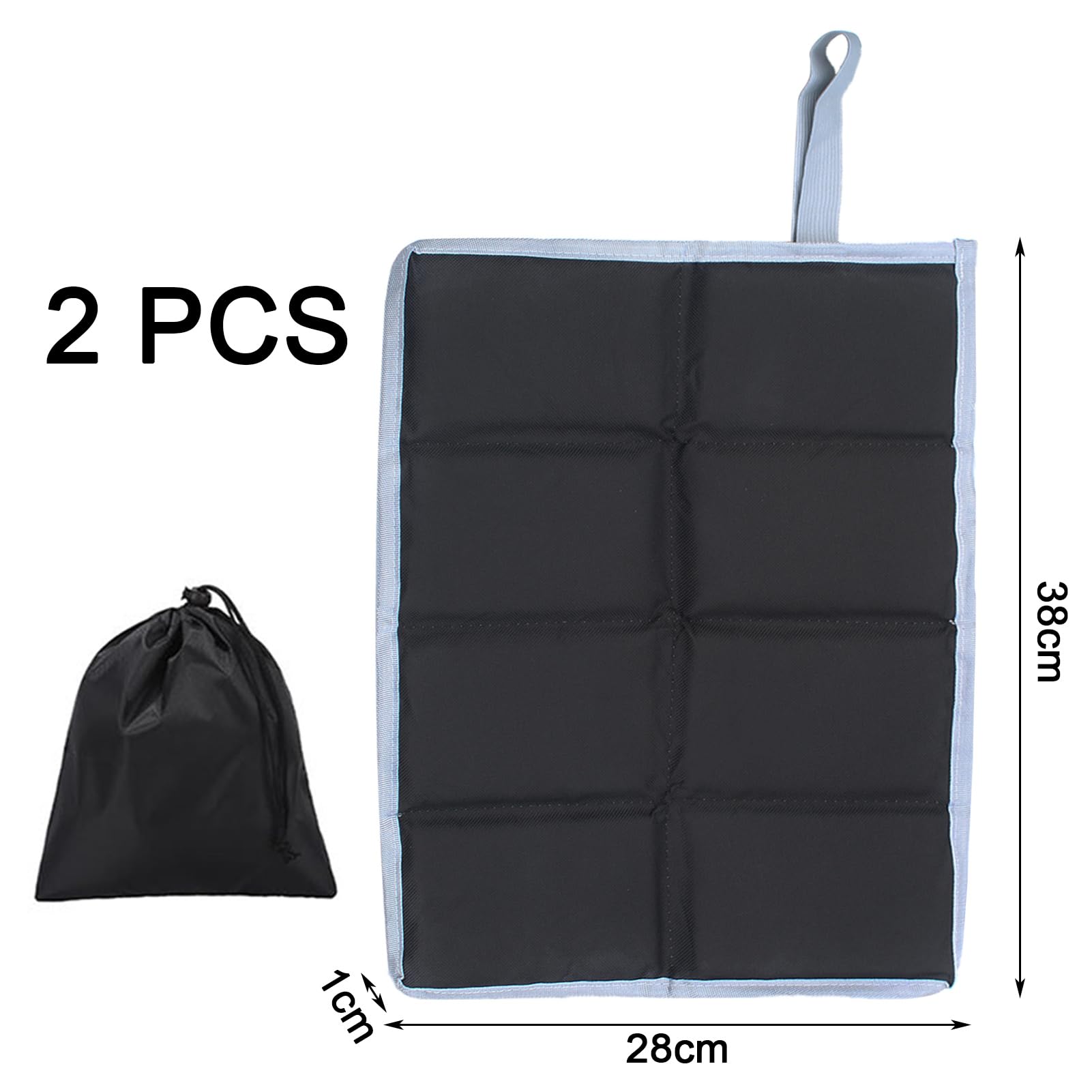 Wekuw Lot de 2 coussins de siège pliables, résistants aux intempéries, thermiques, pour enfants, avec sac