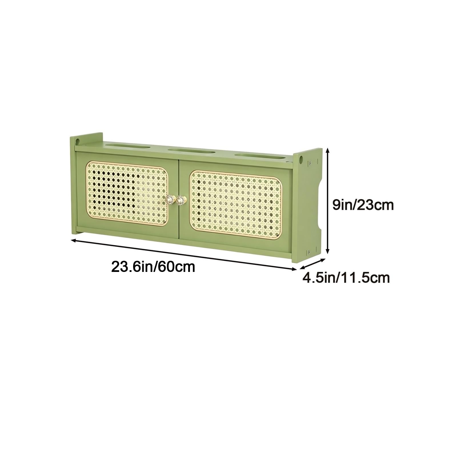 Maskownica na Router, Szafka Ścienna na Sprzęt Sieciowy, Dyskretna Półka z Organizerem na Kable, System Organizacji Wielu Urządzeń, do Domu i Biura(Green,Medium)