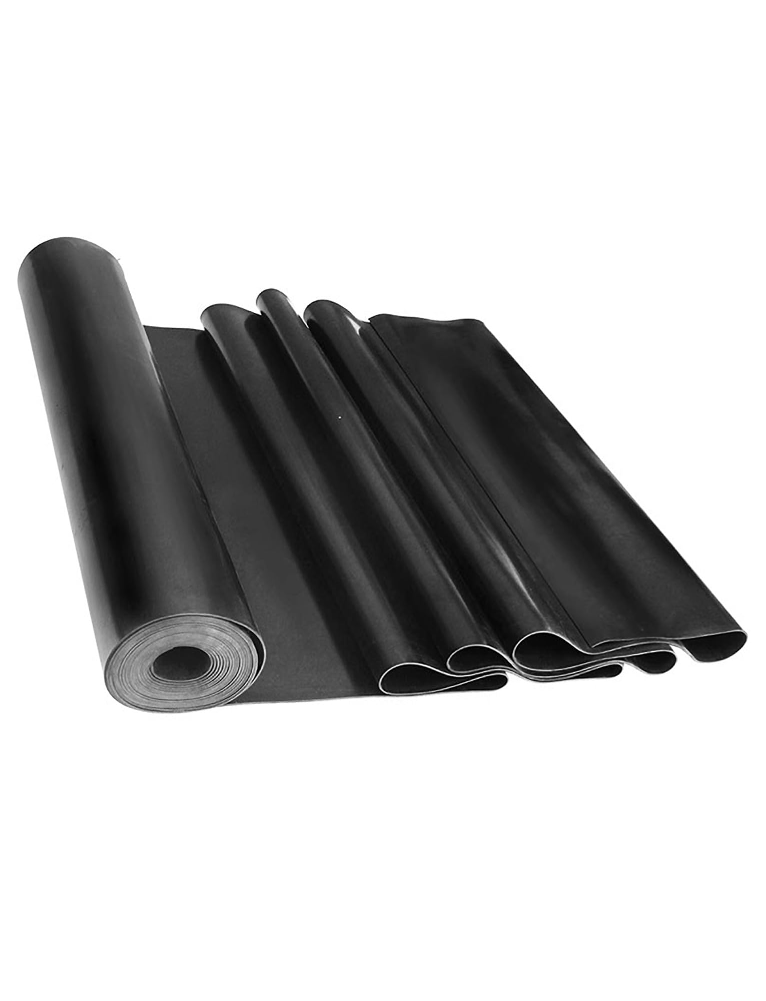 Foglio di gomma solida for carichi pesanti, rotolo di gomma siliconica for alte temperature, tappetino in gomma impermeabile for ammortizzazione, cuscinetti fai-da-te, pavimentazione - Nero(0.5x100x0.