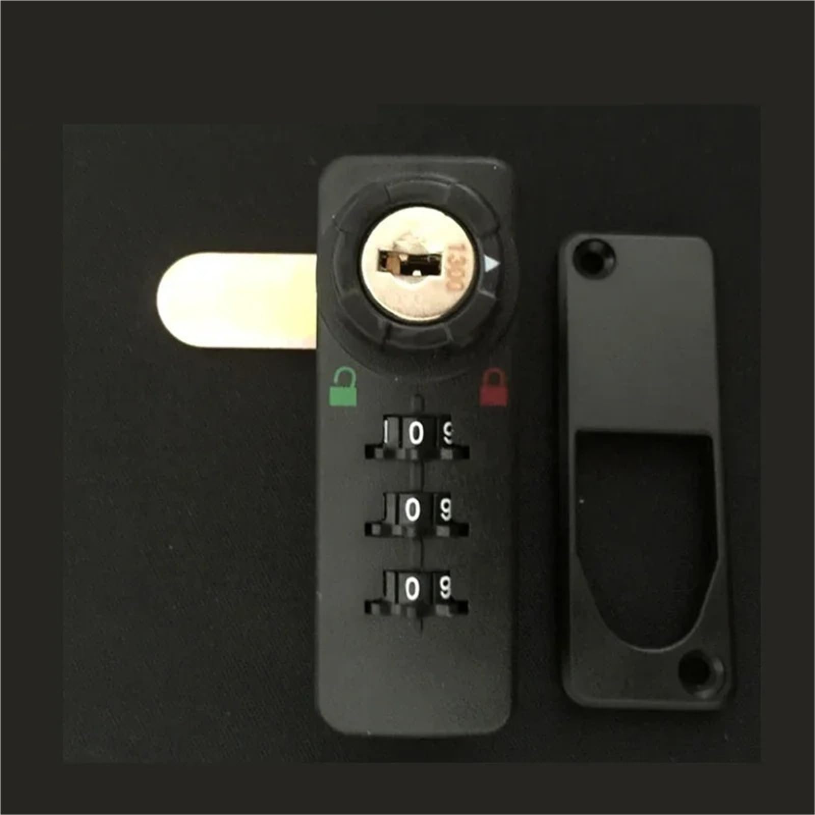 Cerradura de leva combinada for gabinete de 3-4 dígitos con llave de reinicio for puerta, taquilla de gimnasio, joyero MS514 H, 1 unidad(3H Lock Key)