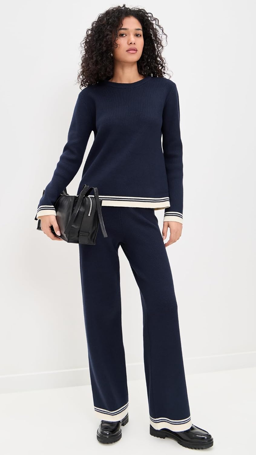 English Factory Women's Contrast Striped Knit Top - Image 3