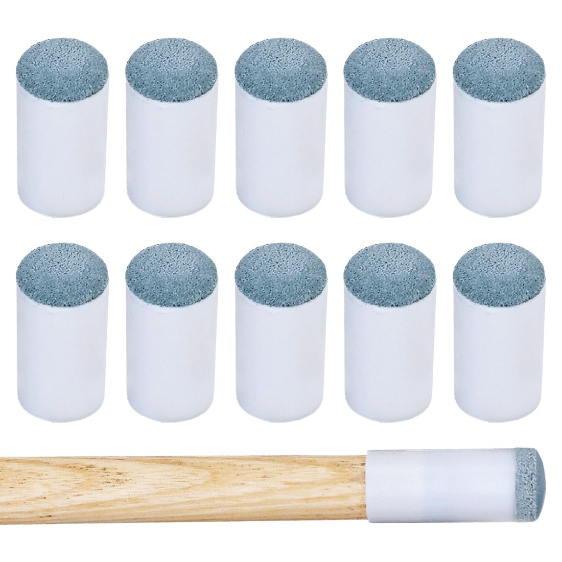 Punteras de taco para billar,10 cabezales de repuesto para tacos de billar, cabezales de repuesto de 13 mm, accesorios para tacos de billar, aptos para tacos de billar americano