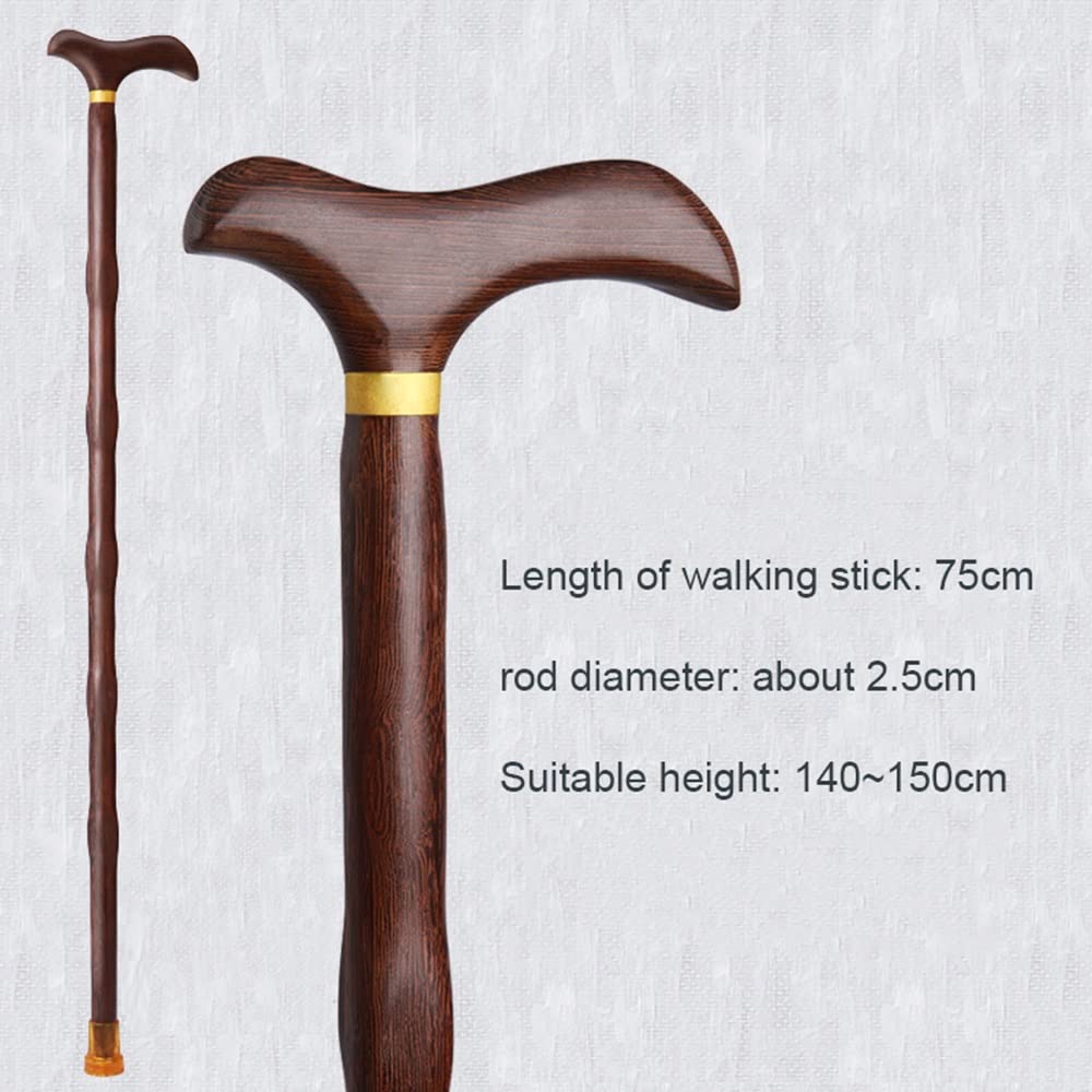 Amazon.co.jp: JOJAN 75cm 80cm 85cm 90cm 木製杖 木製ステッキ ウッド