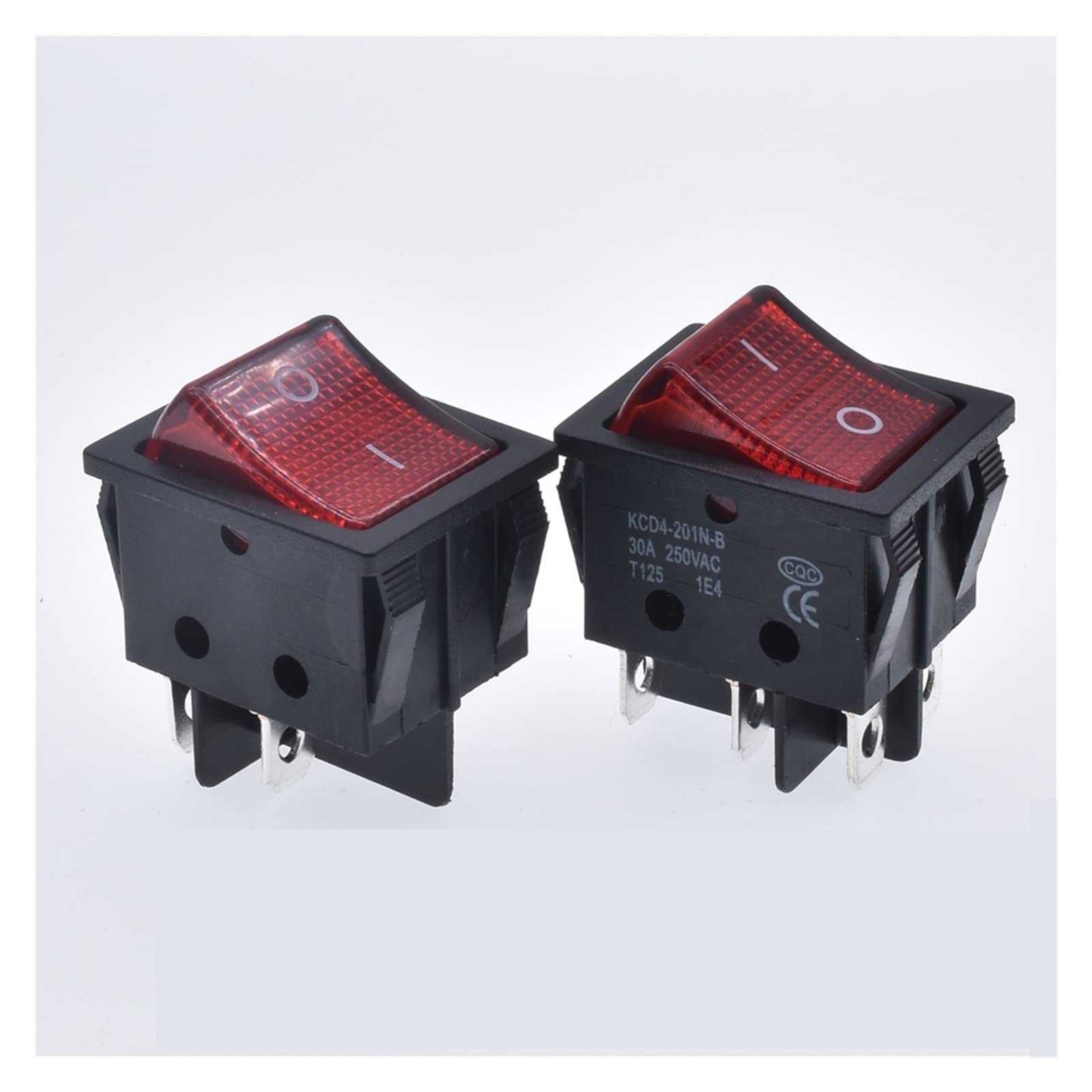 Interrupteur à Bascule spécial for Eelding Machine 30A 250V on-Off High Current KCD4 22 * ​​29 Interrupteur d'alimentation à Bascule en cuivre Rouge Bouton 4 Broches Accès électrique