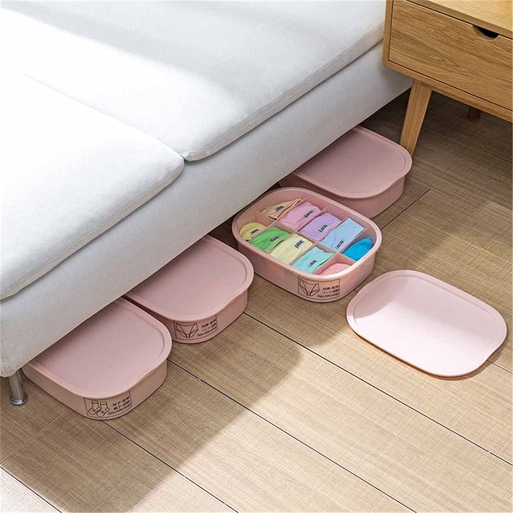 sous-vêtements Placard Organisateur Tiroirs de Rangement en Plastique Diviseur Boîte de Rangement avec Compartiments Chaussettes Shorts Soutien-Gorge (Argento)