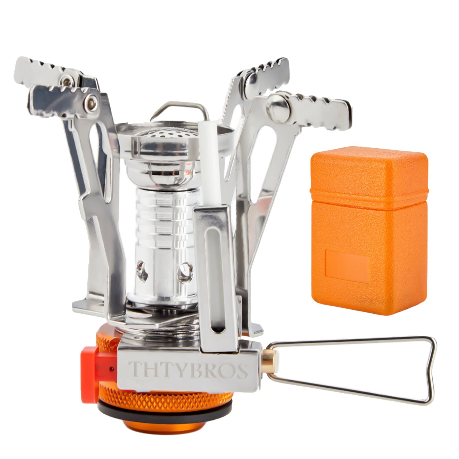 Portable Camping Stove with Piezo Ignition 3000W Windproof Backpacking Stove Compact Gas Burner for Butane Propane Mix Stable