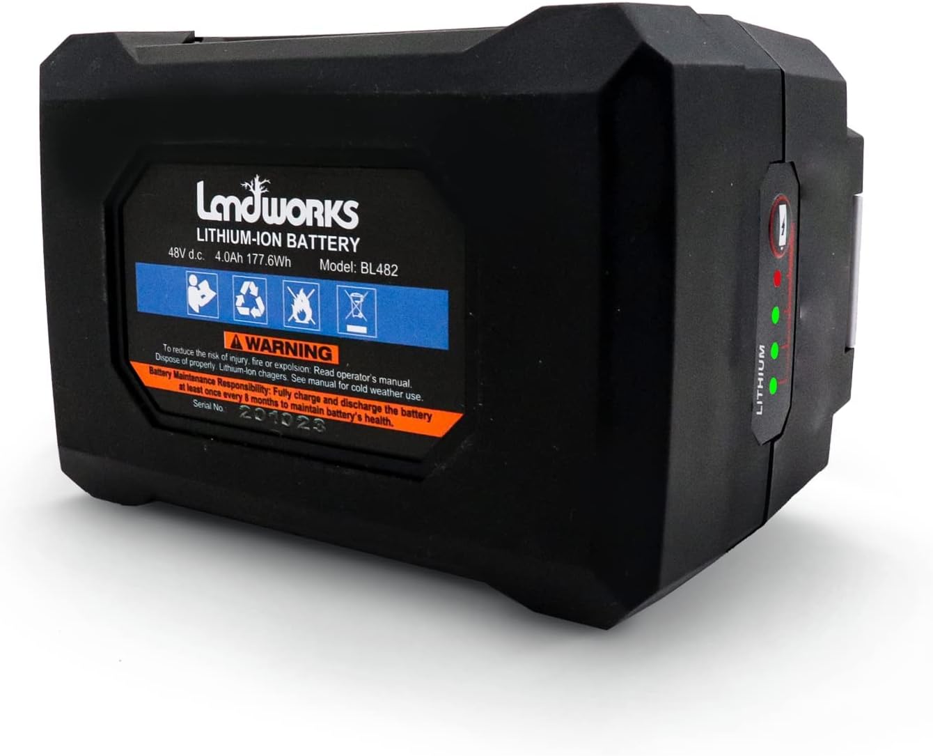 Landworks Heavy Duty Pro 48V DC 4Ah Lithium Ion Rechargeable Battery