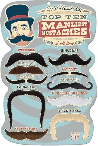 Mr Moustachio Top 10 Mustaches of All Time Assortment