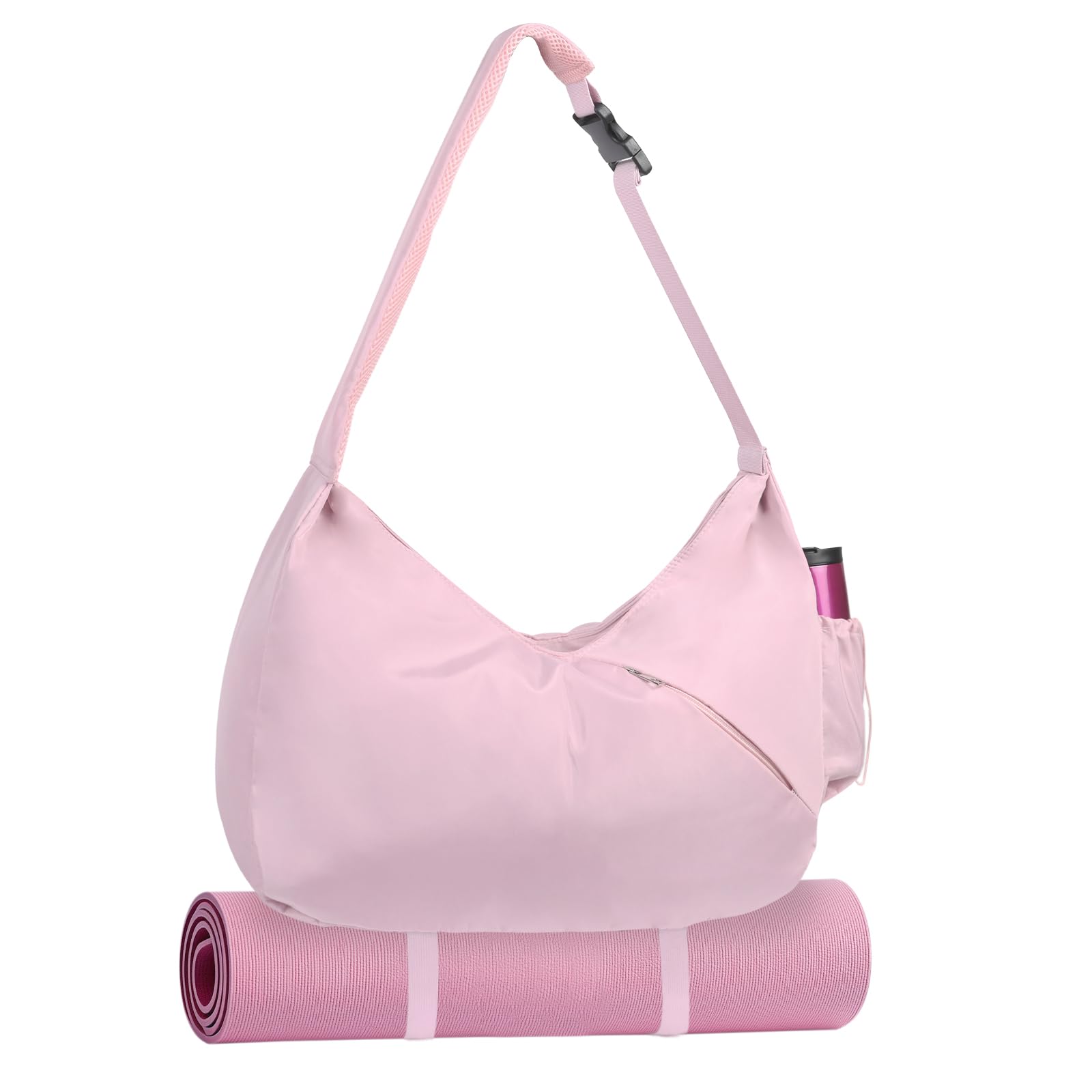 Women Yoga Mat Gym Bag with Hidden Strap, Yoga Mat Holder with Shoe Compartment & Wet Pocket - Travel Dance Weekender Tote