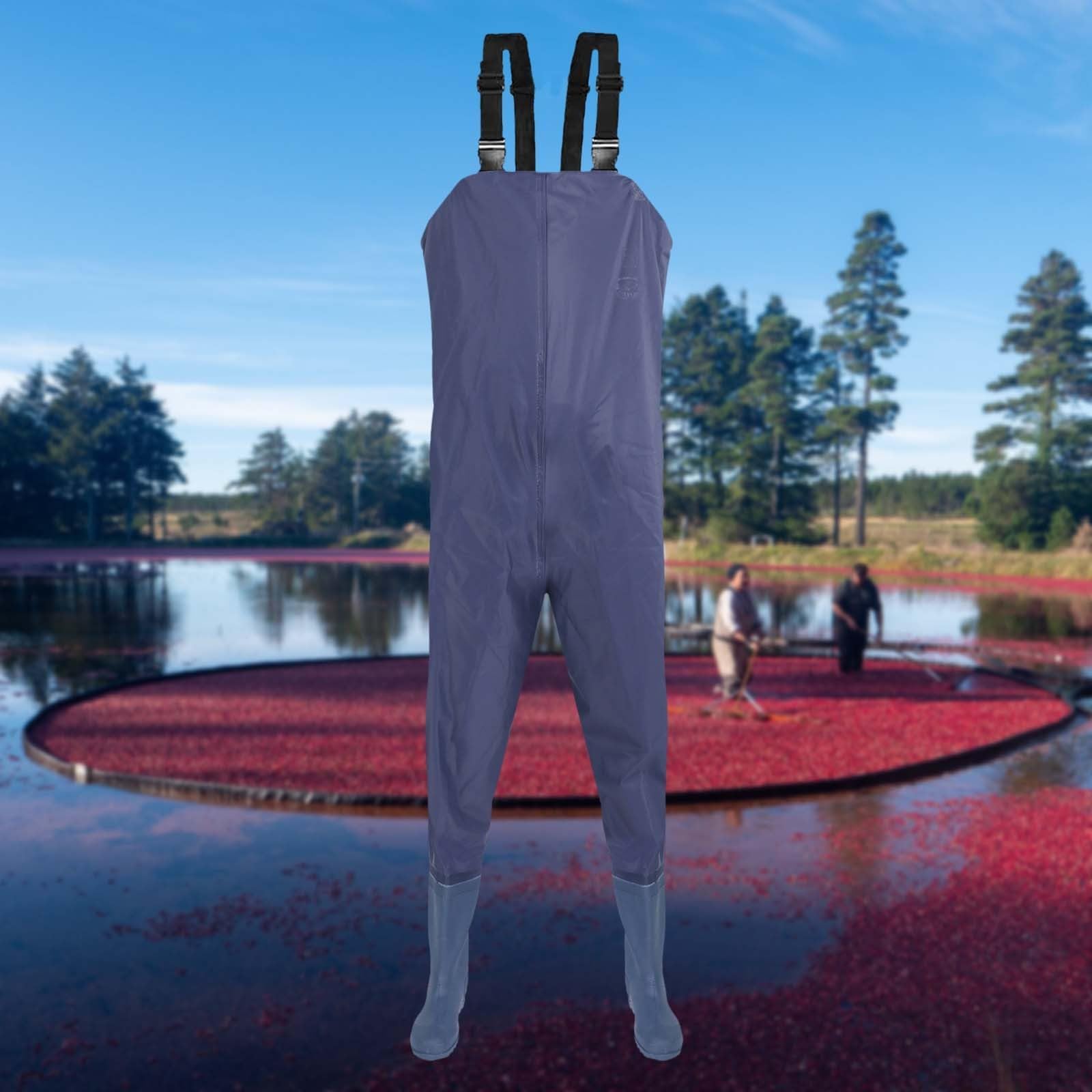 Herren-Latzhose, lockere, wasserdichte Wathose mit Stiefeln, Angel-Overall für Herren, Regenlatzhose, atmungsaktiv, winddicht, Wathose mit Hosenträgern, Jumpsuits, Gartenarbeit, Landwirtschaft
