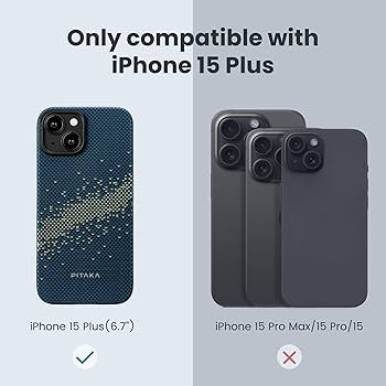 Amazon.com: pitaka Case for iPhone 15 Plus Compatible with MagSafe