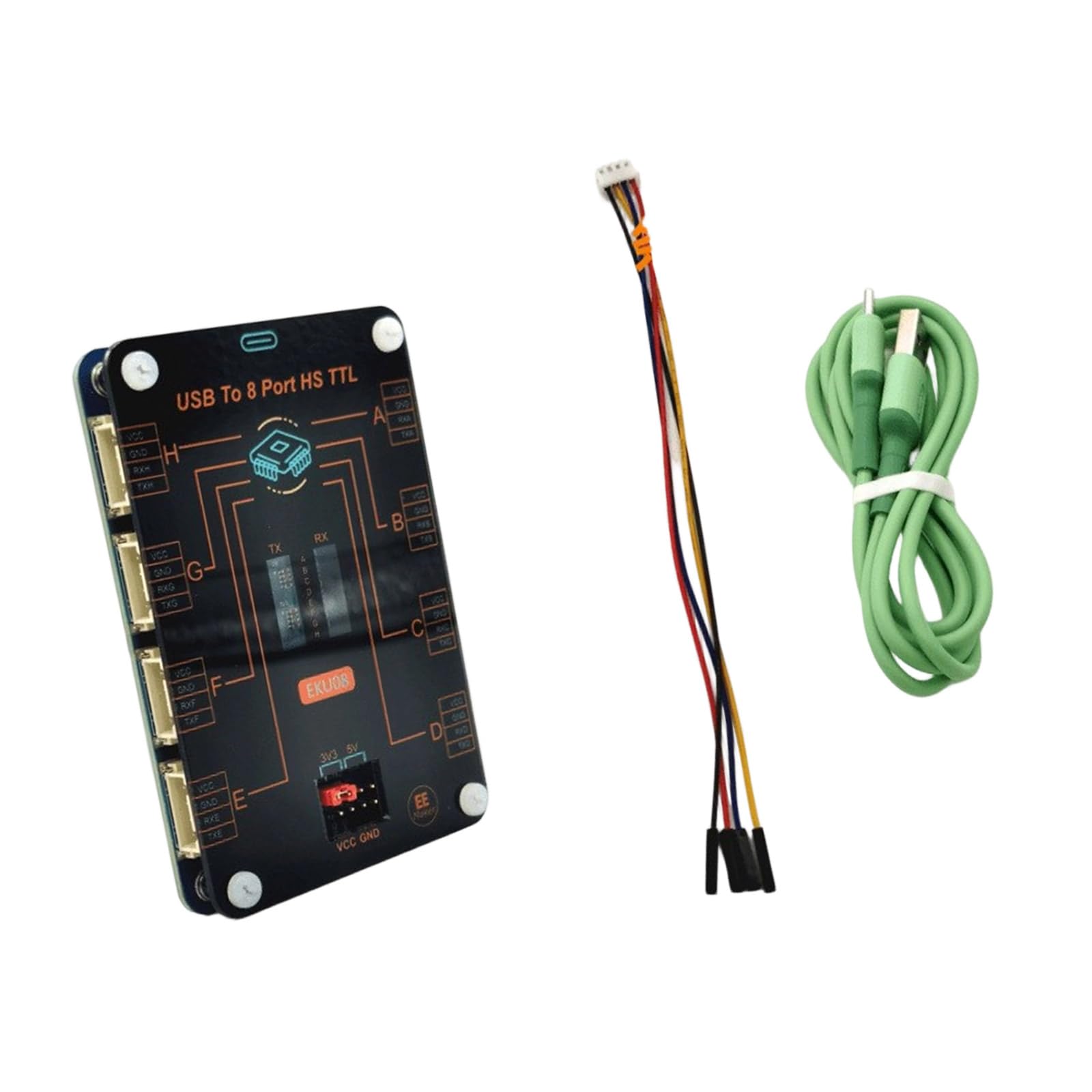 USB zu 8CH RS485 Typ C USB zu 8 Kanal RS485 CH348 Chip Unabhängiger Kanal Kurzschluss Schutzkonverter