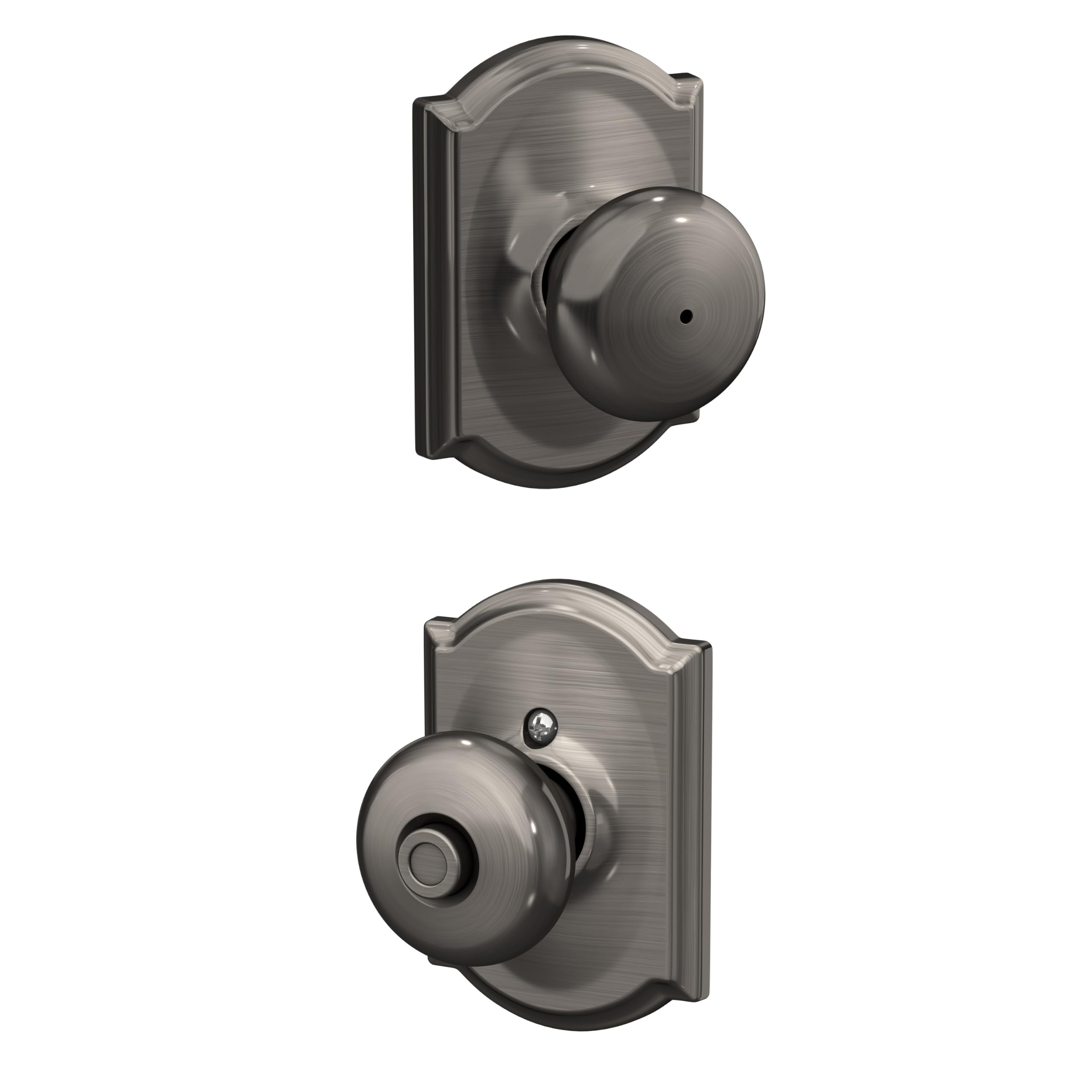 Schlage Plymouth Matte Black Door Knob - Passage Lock -11