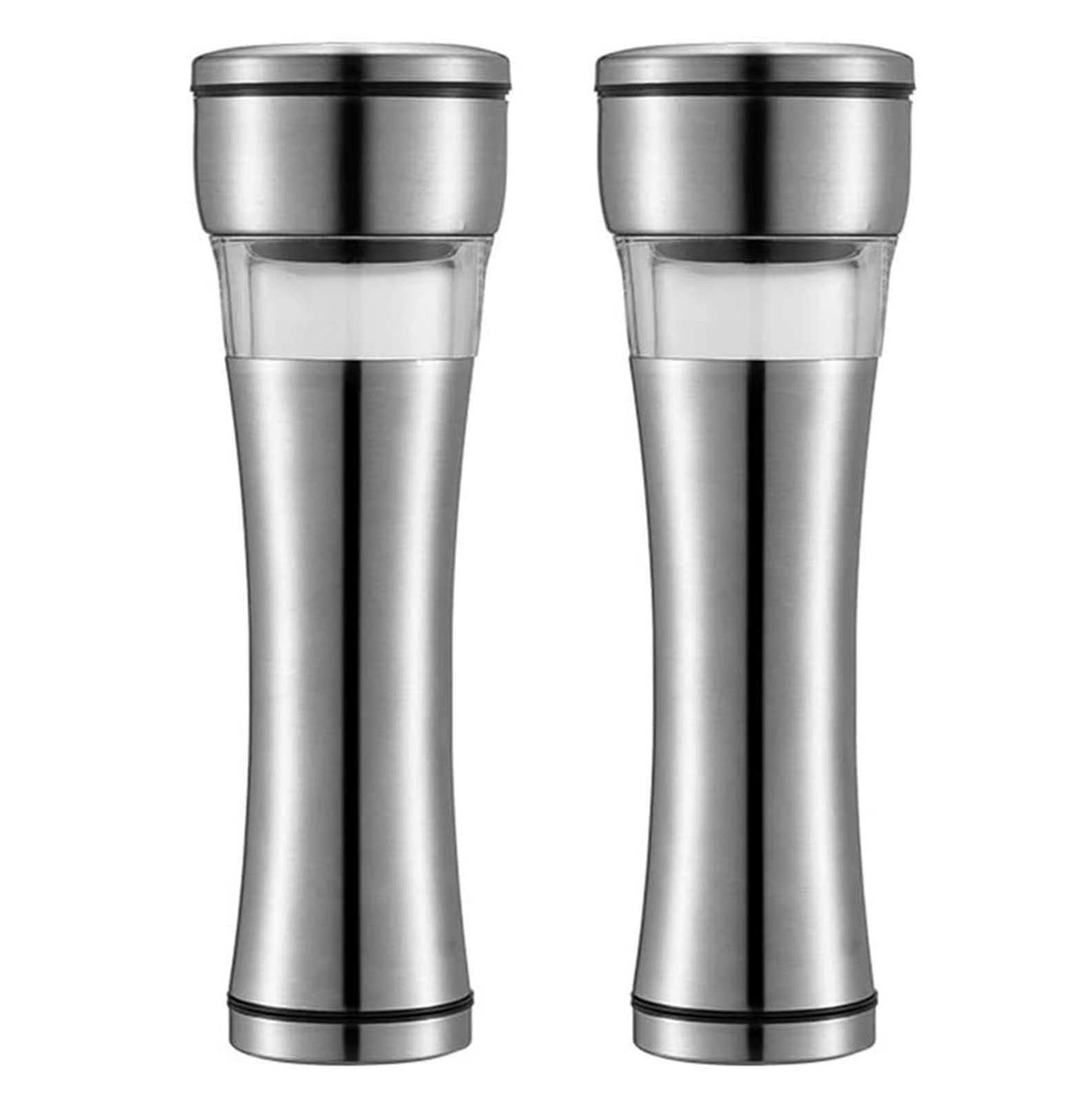 Macina Pepe Macina Sale Macinapepe Set Di 2 Macinasale E Pepe, Macinacaffè Manuale Ricaricabile Per Sale Marino E Pepe Nero In Grani Macina Sale E Pepe