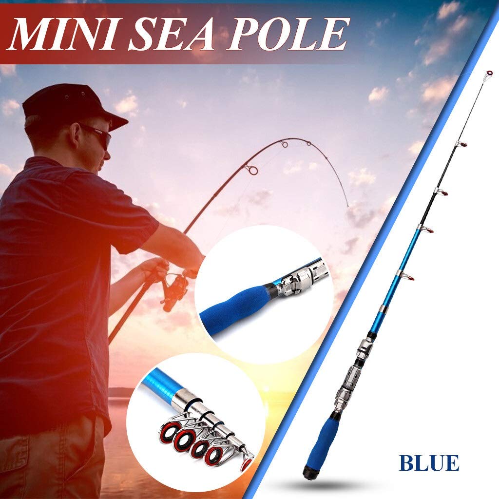 Mini Super Light Duro de Fibra Carbono la Mano caña Pescar telescópica Corriente Barra Giro Polo Sea Pequeño
