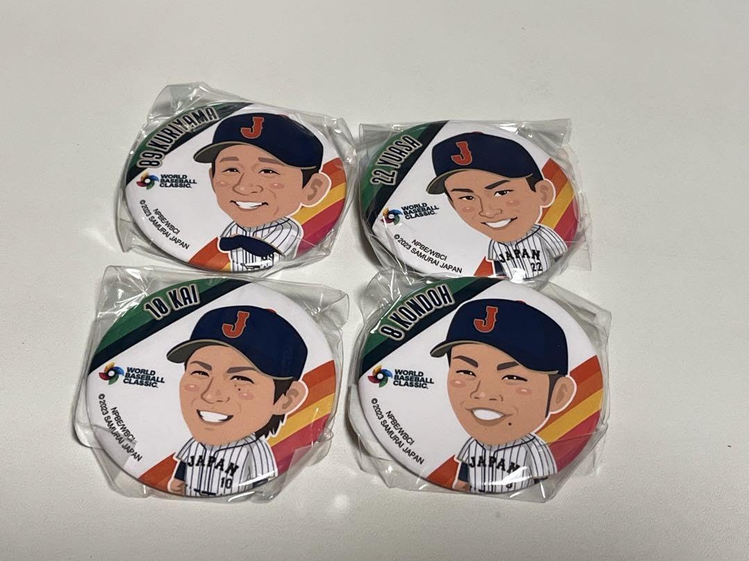 Amazon.co.jp: 侍ジャパン缶バッジ 近藤健介 甲斐拓也 湯浅京己 栗山