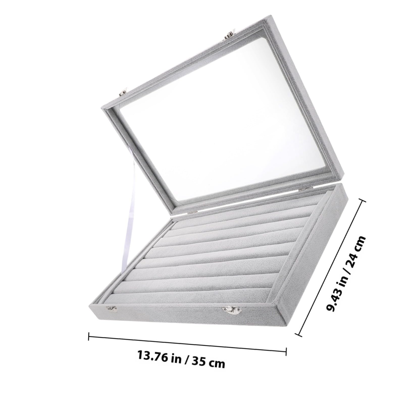BESPORTBLE Caja de Almacenamiento de Anillos Transparente Apilable Bandejas para Joyas Organizador de Tapa para Exhibir Anillos de Boda Caja