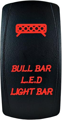 Miniatura 7 de Luz brillante PowersportsInterruptor basculante láserBull Bar luz LED Bar- Universal12V de encendidoapagado, Blanco