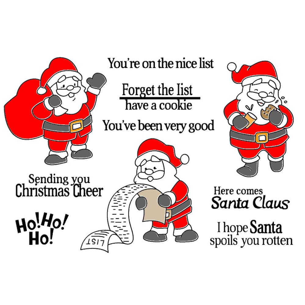 CYFUN DESIGN Christmas Santa Claus Metal Cutting Dies & Stamps Set for Scrapbooking, Embossing, Card Making, Album Making