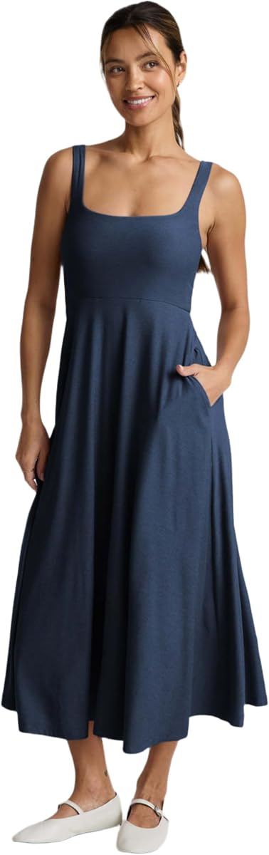 Beyond Yoga Women's Featherweight At The Ready Square Neck Midi Dress