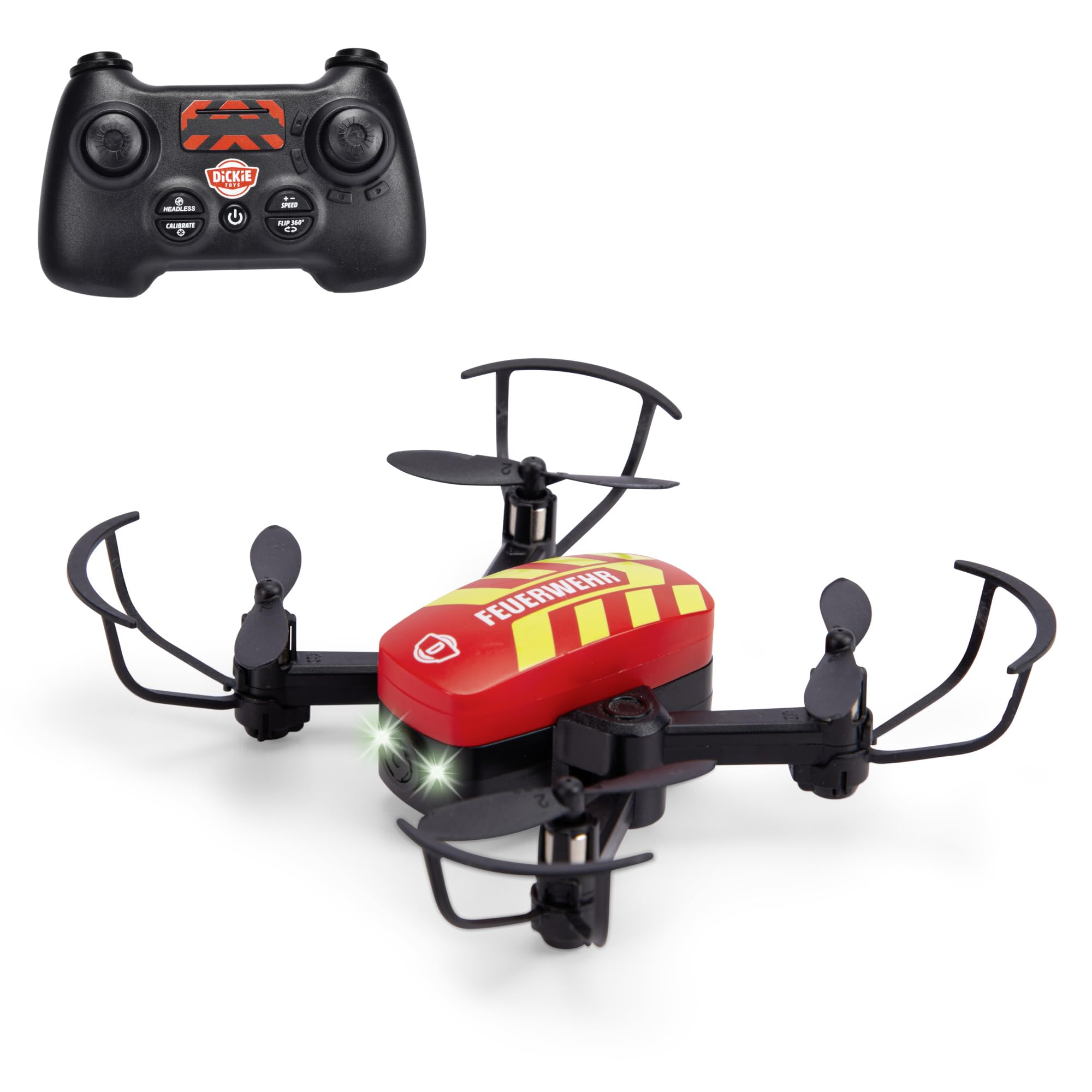 Dickie - RC Fire Drone 12CM - Wyposażony w pilota z funkcjami sterowania - 201103011038