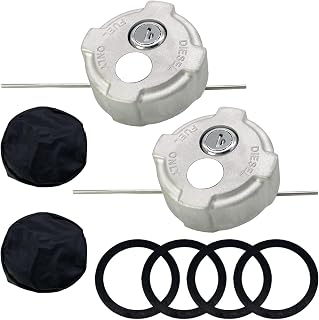 2 1/4" Locking Diese/l Fue/l Tank Gas Cap for Internationa/l MD Semi Trucks, Reefe/r Trailer, For/d 650 750 for Hin/o 268 Box Truck FTA-C02, FTA-N-04, FTA-N6-16 FTA-N-73 (2PCS Set) With Seals