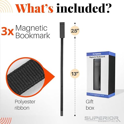 Miniatura 2 de Superior Essentials Marcapáginas magnético de cuero auténtico, marcapáginas bíblicas de cinta larga para amantes de los libros, amplifica tu amor