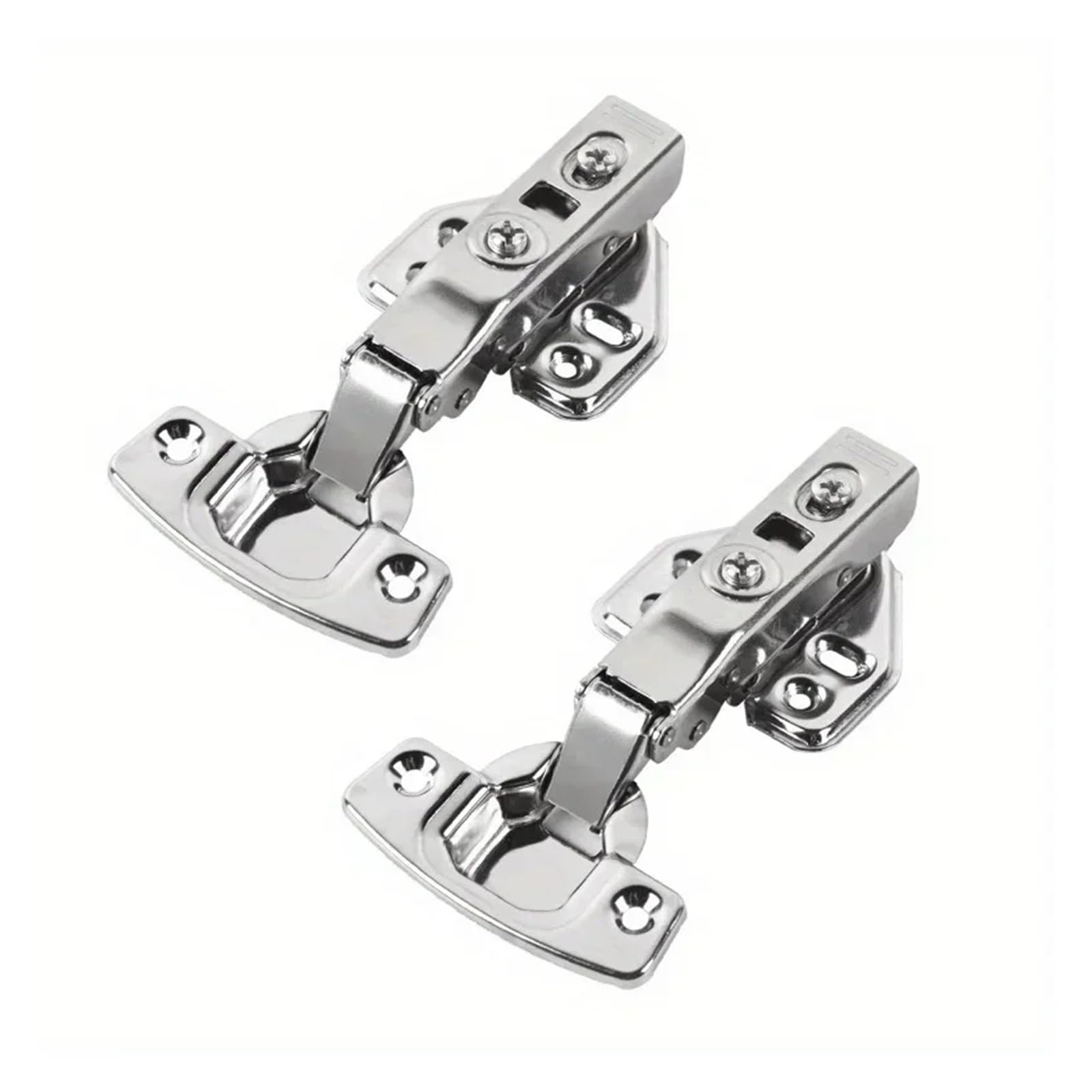 Zawiasy do drzwi szafki z cichym domykaniem, z pełną nakładką, ukrytą stalą nierdzewną(2pcs)